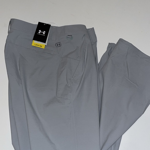 38x36 UNDER ARMOUR MEN'S UA FISH HUNTER 2.0 PANTS UPF 50 gray fishing 38/36 $90